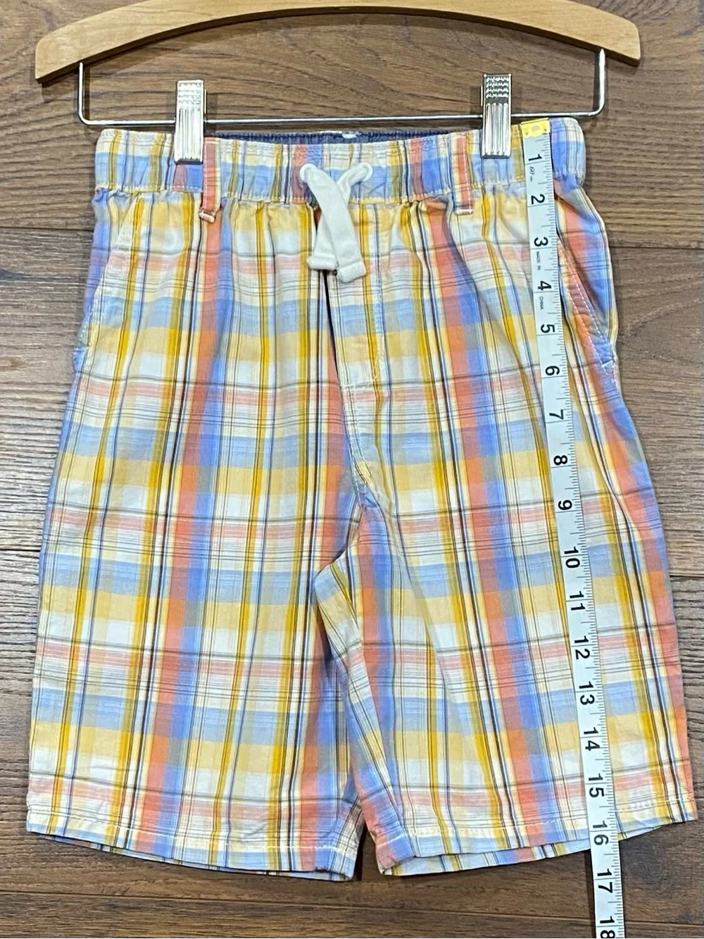 Gymboree Boys ‘Country Trail’ Blue and Yellow Plaid Short Set Size 7
